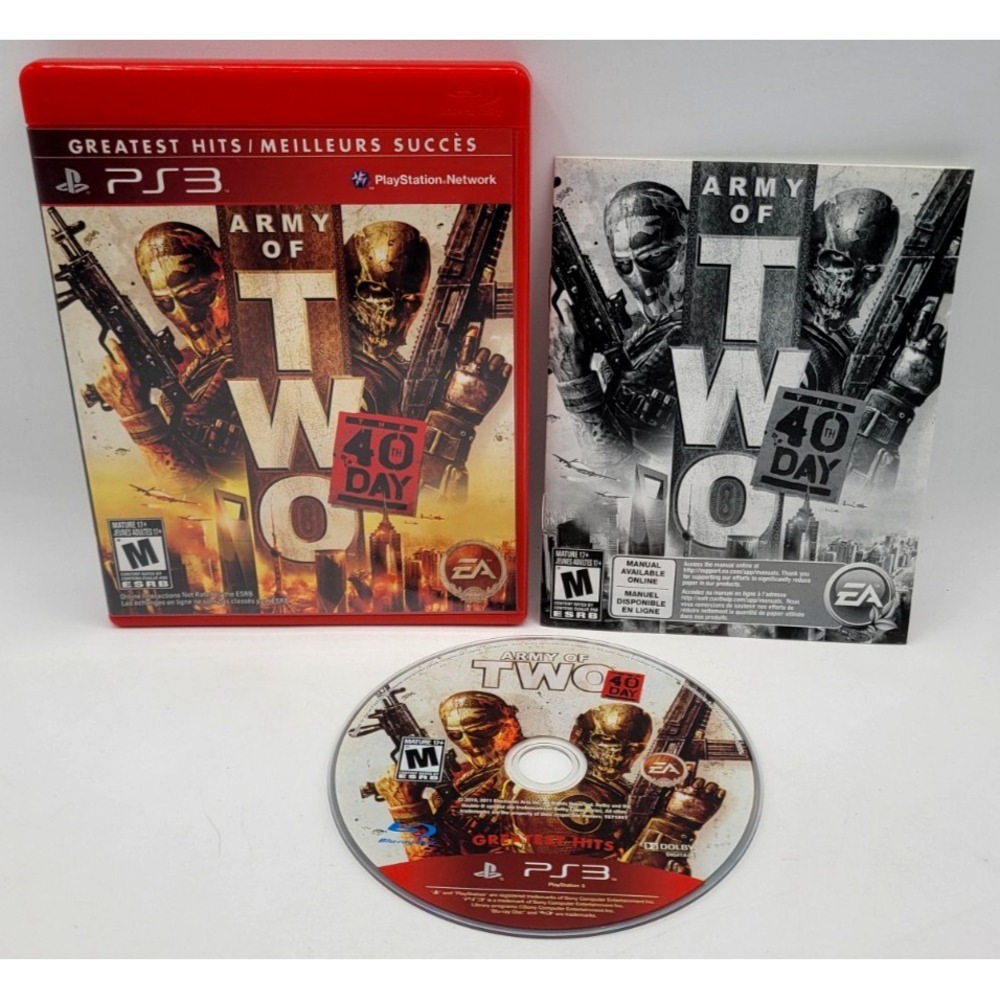 Army of Two: The 40th Day (Sony PlayStation 3, 2010) CIB COMPLETE IN BOX